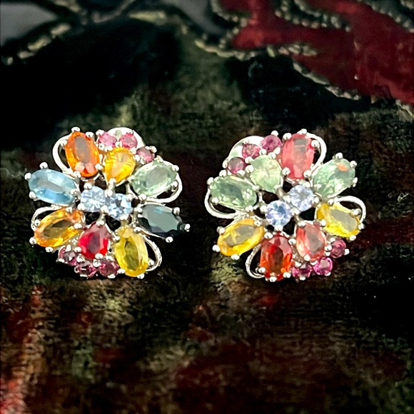 Genuine Sapphire Earrings - Picture 8 of 8